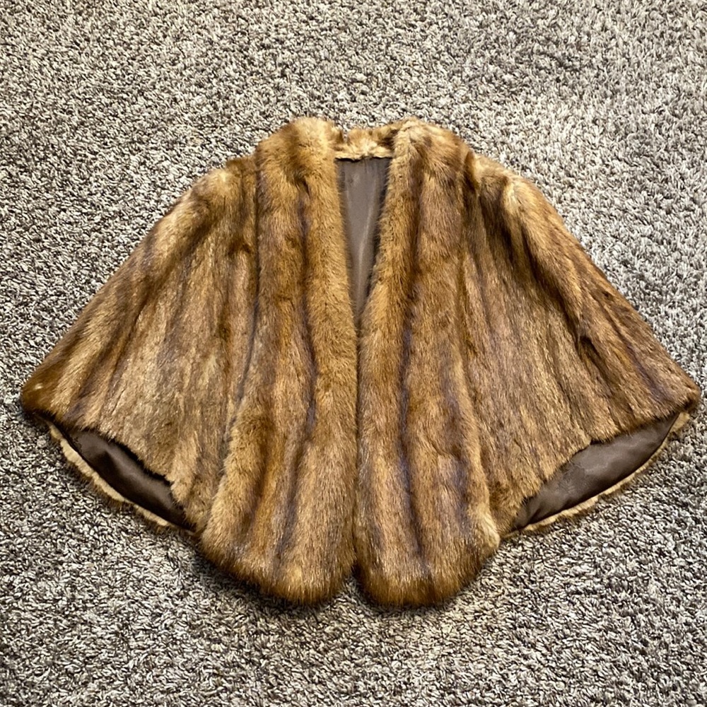 Real Fur Shaw with pockets